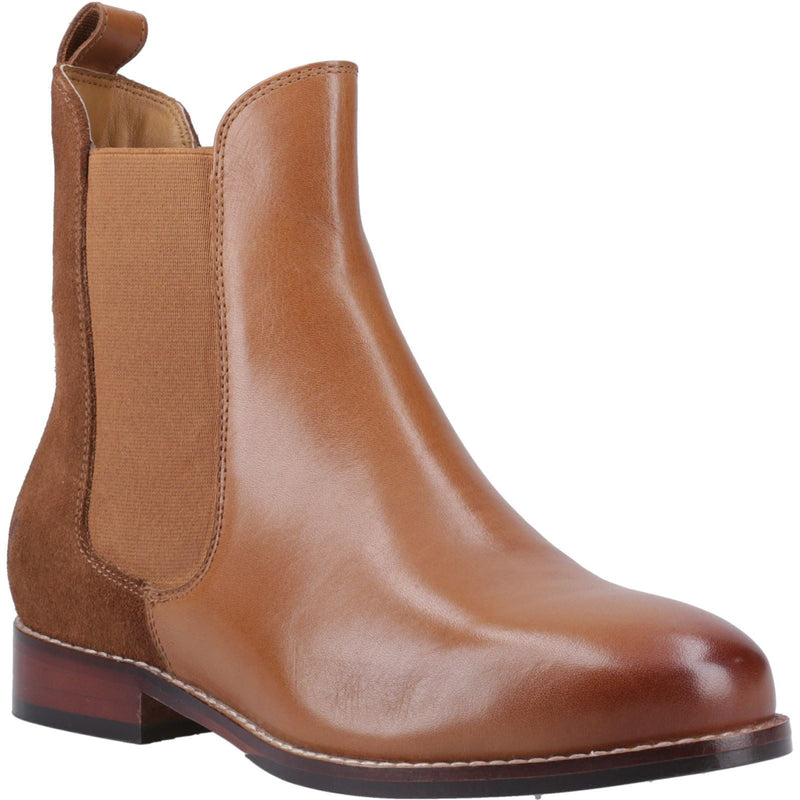 Hush Puppies Colette Bottes Plates Chelsea Pour Femmes En Cuir Couleur Tan