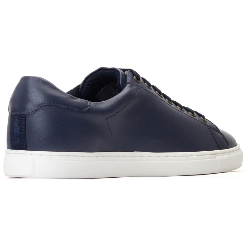 Base London Tucker Chaussures De Sport Pour Homme En Cuir Bleu Marine