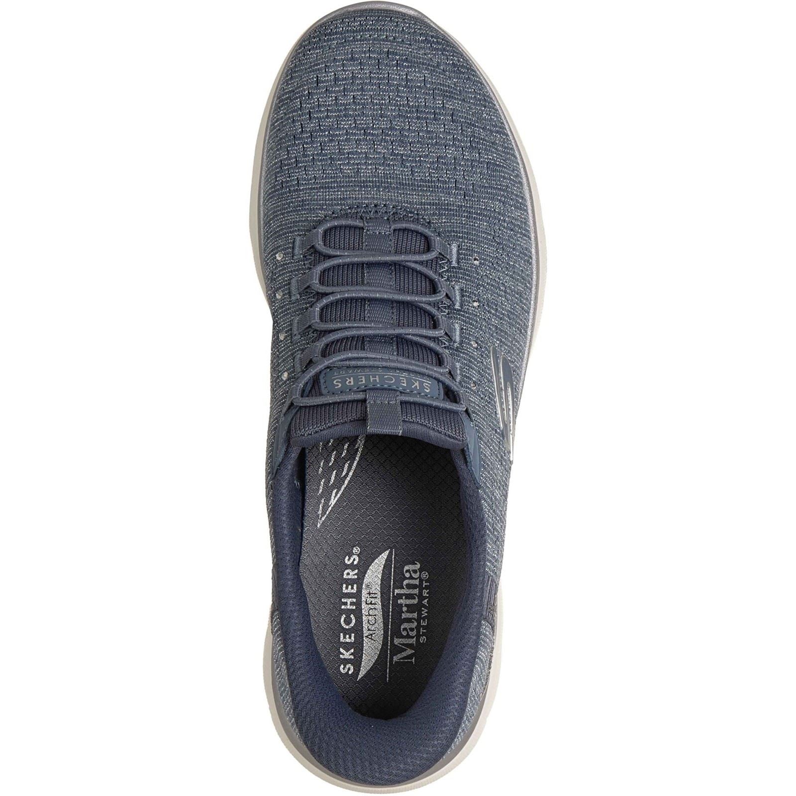 Skechers Arch Fit Summits - Soft Shimmer Baskets En Toile Pour Femmes Slate