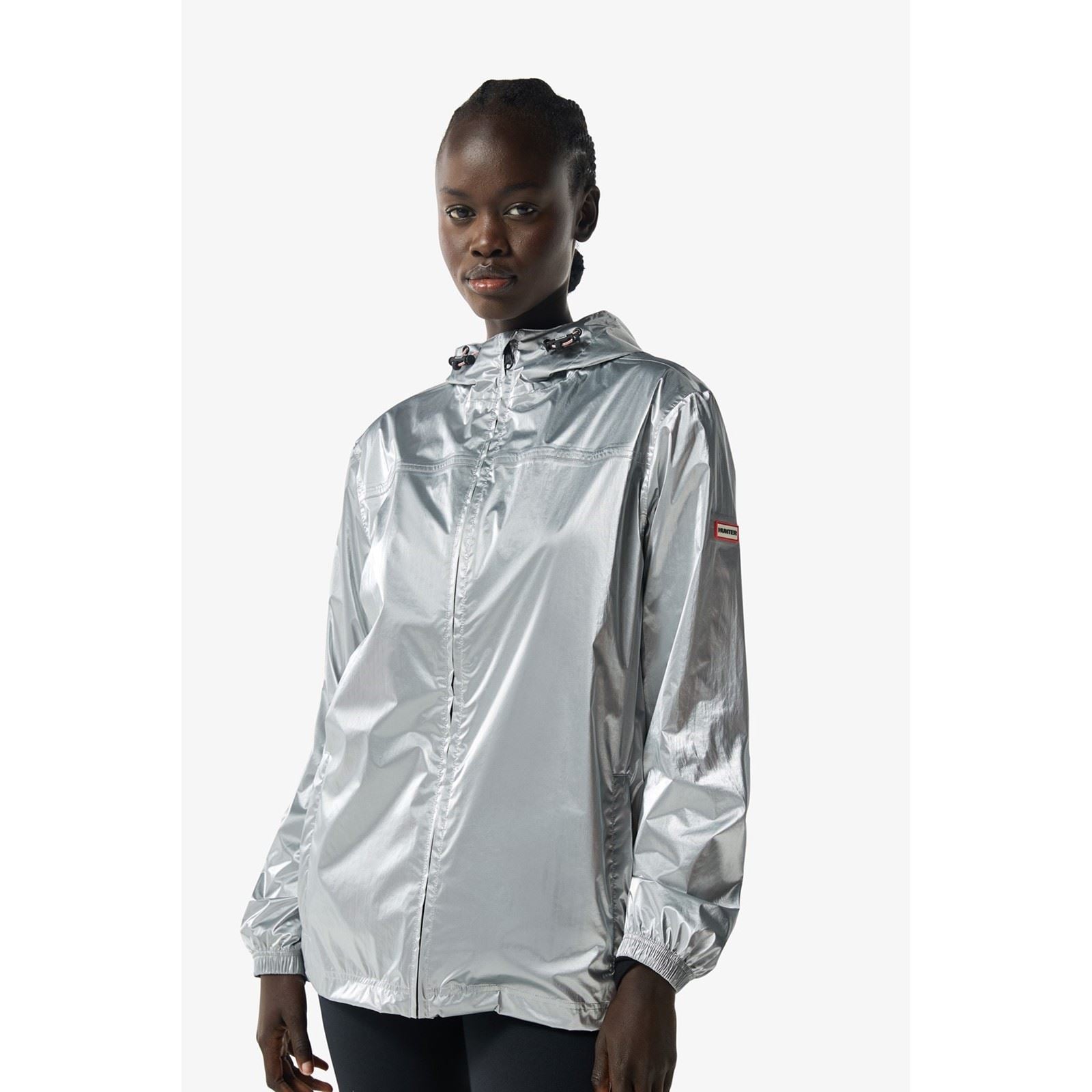 Hunter Packable Veste De Pluie Argentée Unisexe Pour Adultes, Pliable