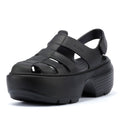 Crocs Stomp Fisherman Sandales Noires Pour Femmes
