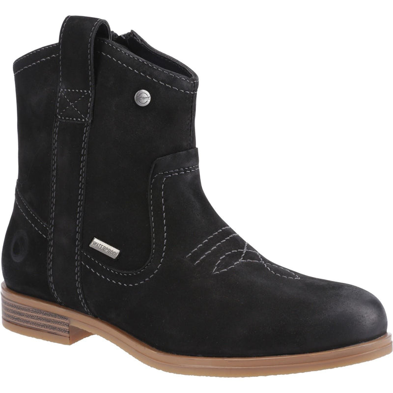 Cotswold Signet Bottes Noires En Cuir Pour Femmes