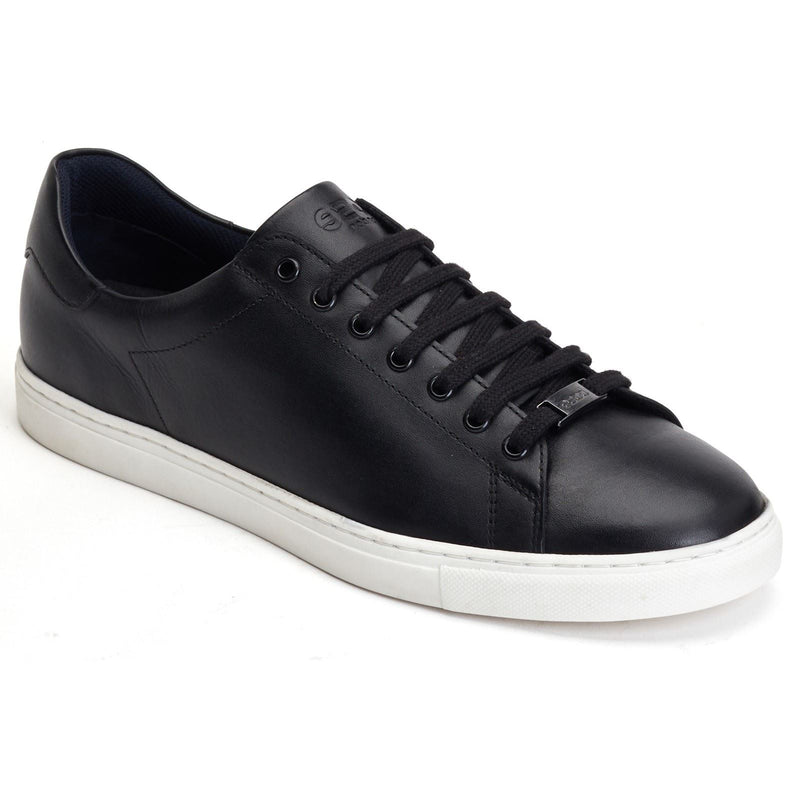 Base London Tucker Baskets Noires En Cuir Pour Hommes