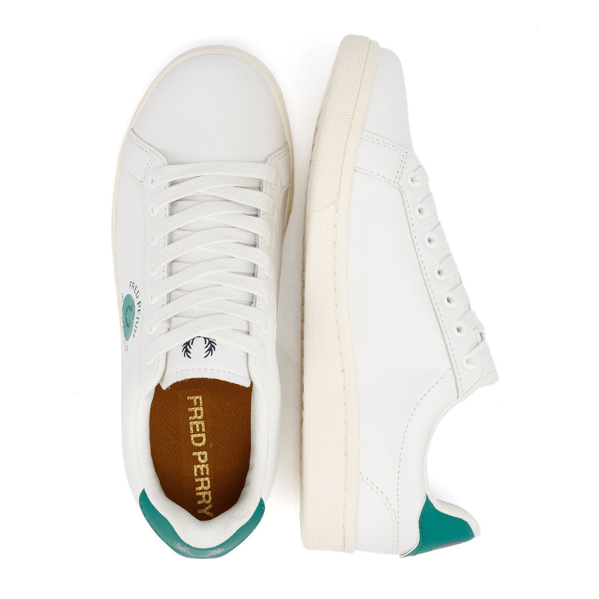 Fred Perry Tennis Cupsole Baskets Blanches En Cuir Pour Hommes