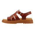 Timberland Clairemont Way Fisherman Sandales Rouges En Cuir Pour Femmes