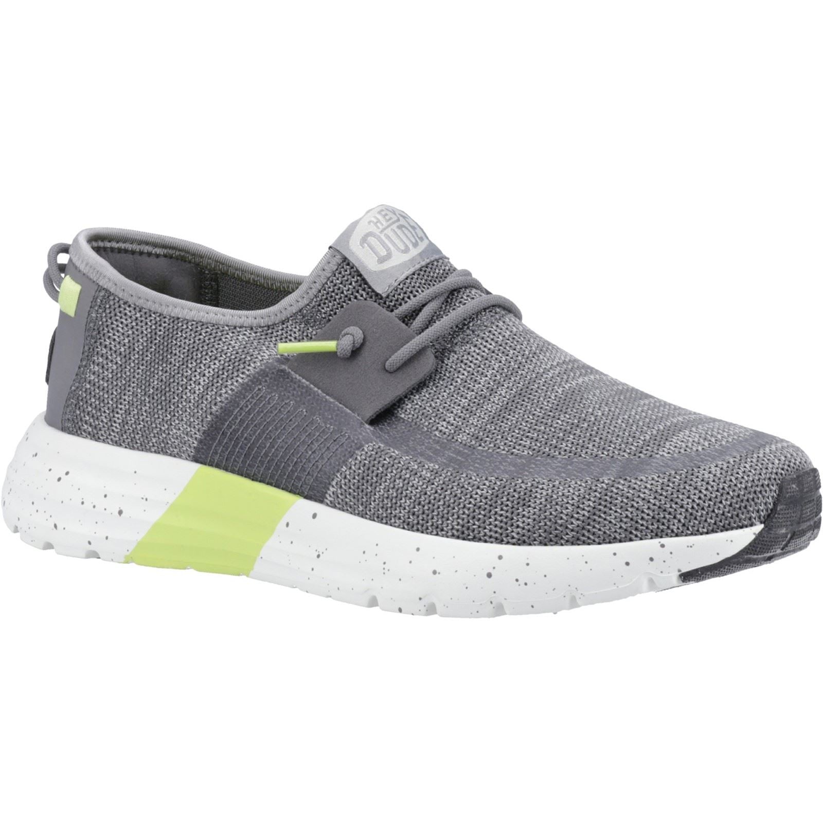 HEYDUDE Sirocco Sport Mode Baskets Pour Hommes Gris Chiné/Charbon