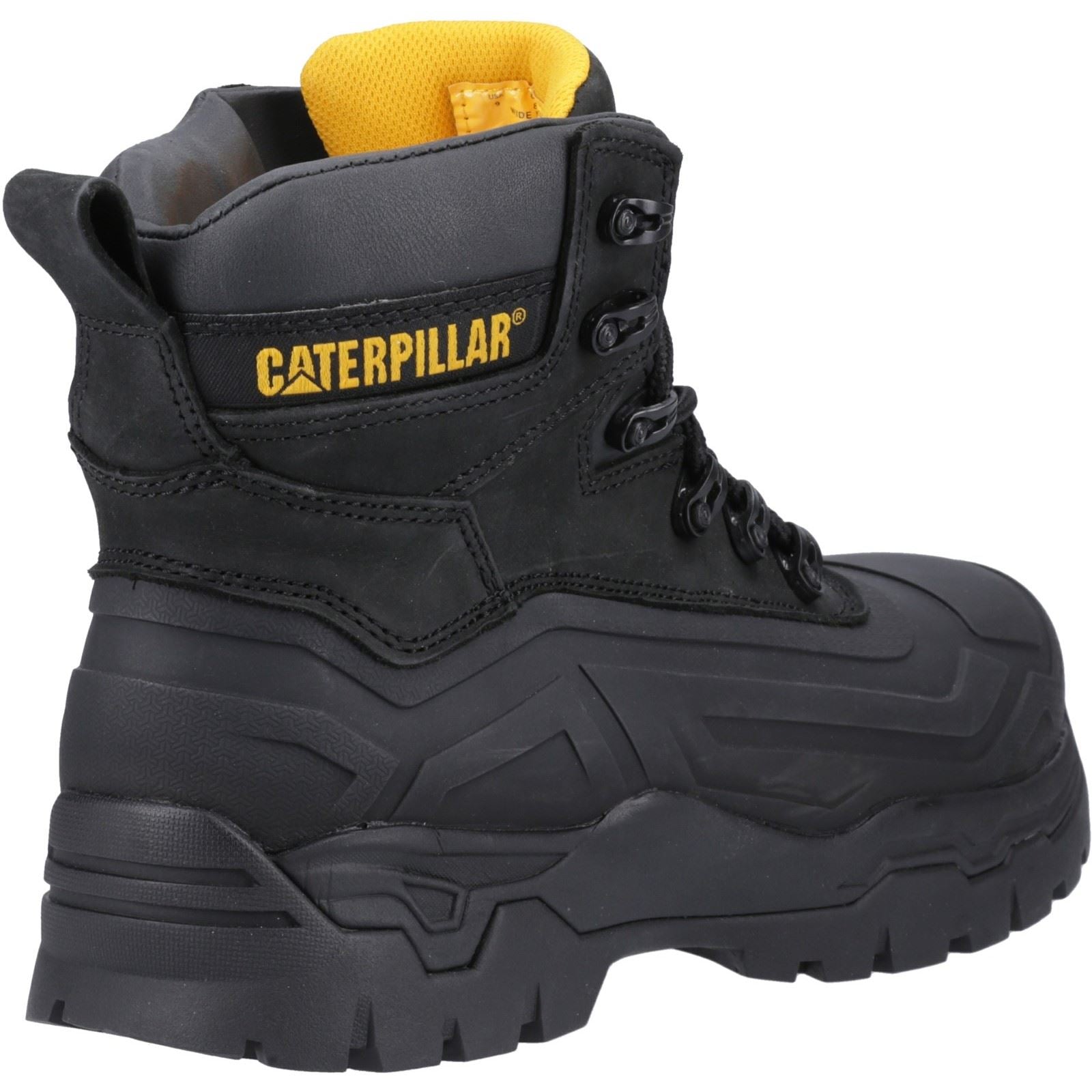 Caterpillar Bottes De Sécurité Noires Typhoon Sbh En Caoutchouc/Mouton