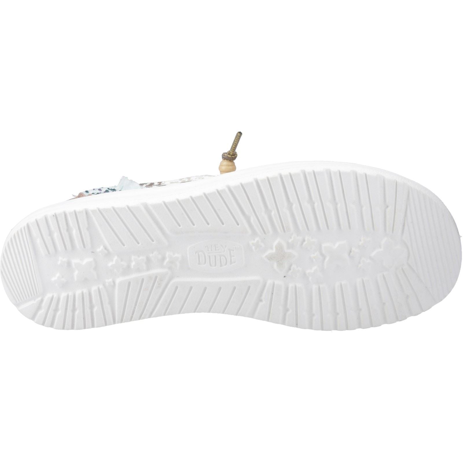 HEYDUDE Wendy Disco Cow Mocassins Beiges En Coton Pour Femmes