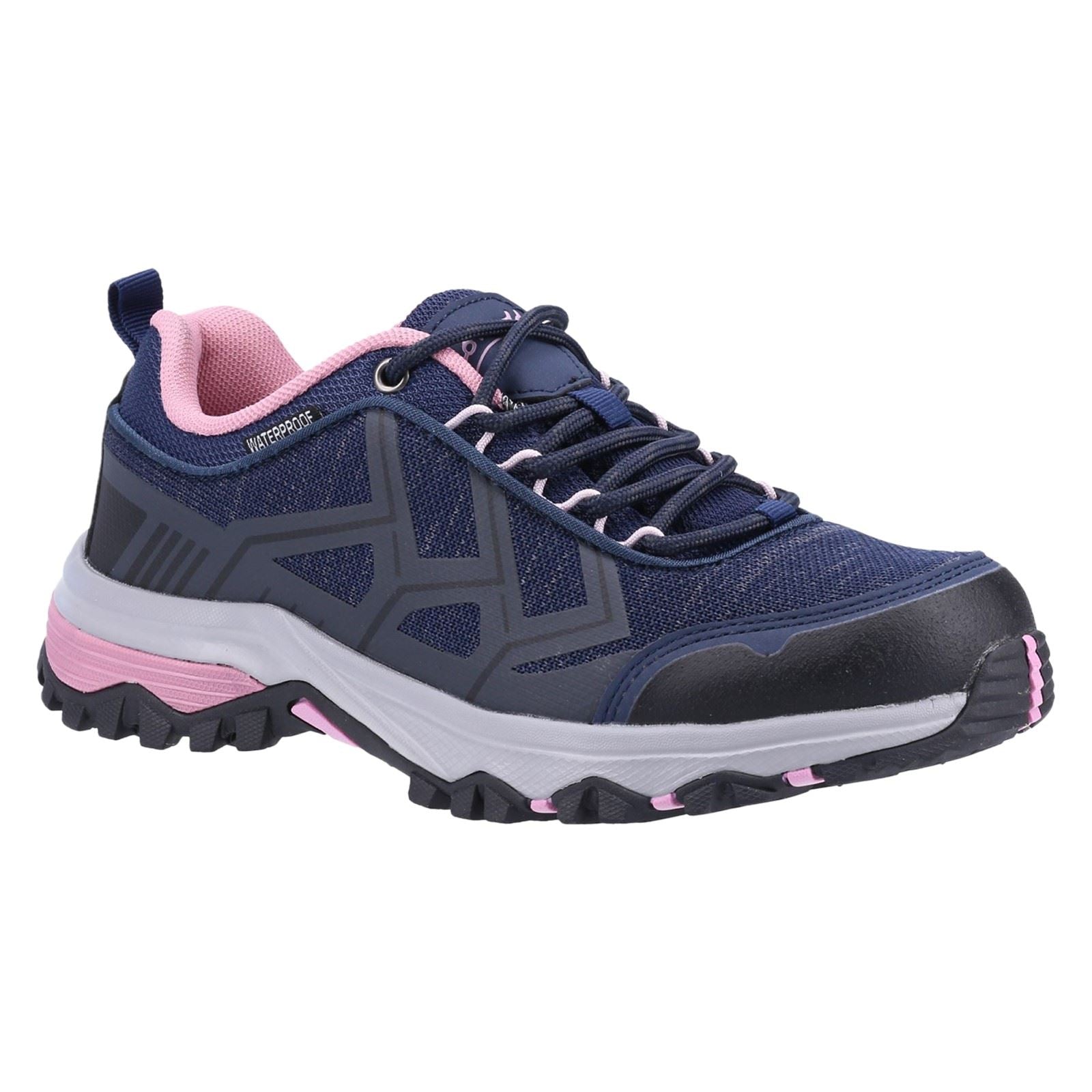 Cotswold Wychwood Low Bottes De Randonnée Pour Femmes En Plastique Recyclé Et Pu Synthétique Bleu Marine/Rose