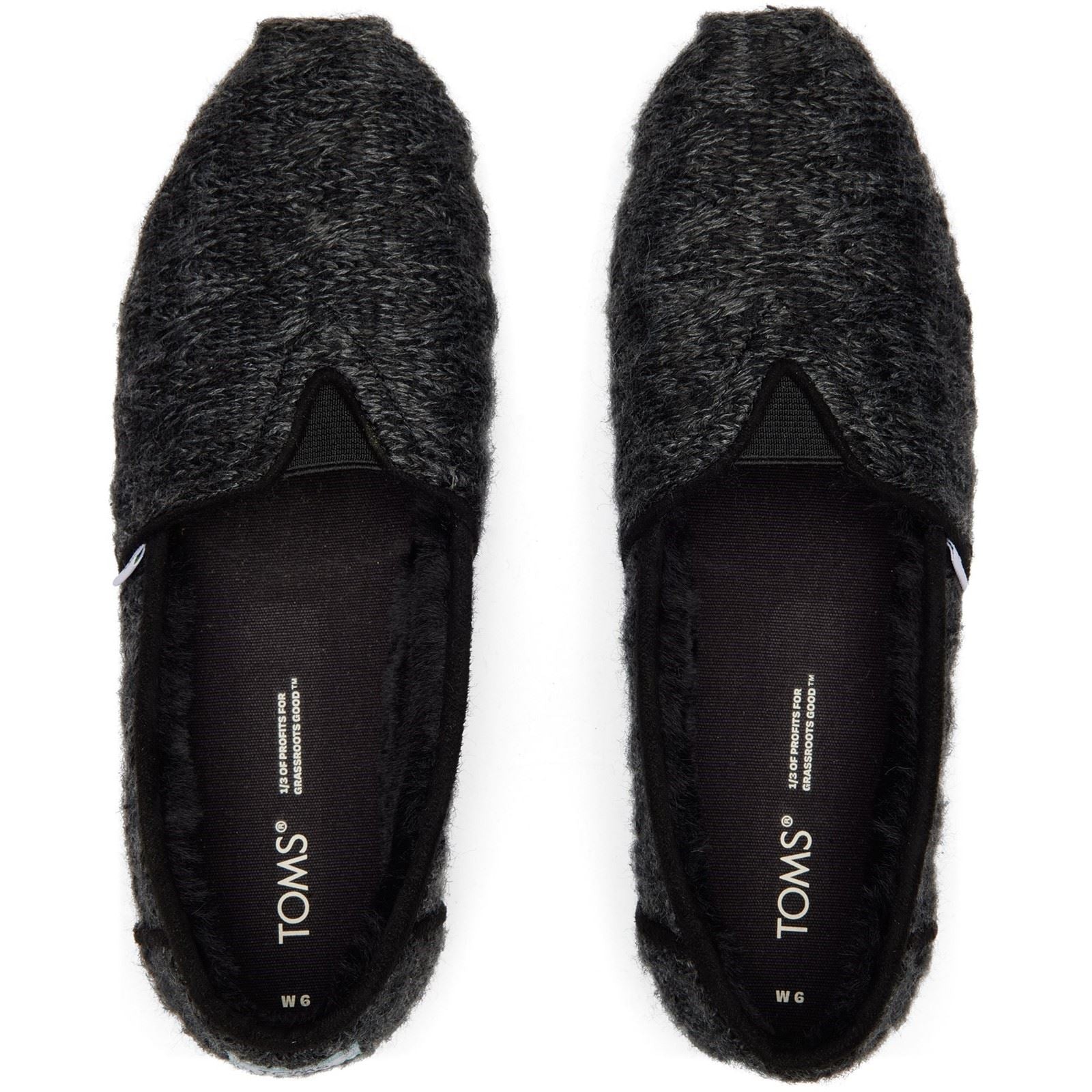 TOMS Alpargata Cloudbound Chaussons Noirs En Polyester Pour Femmes