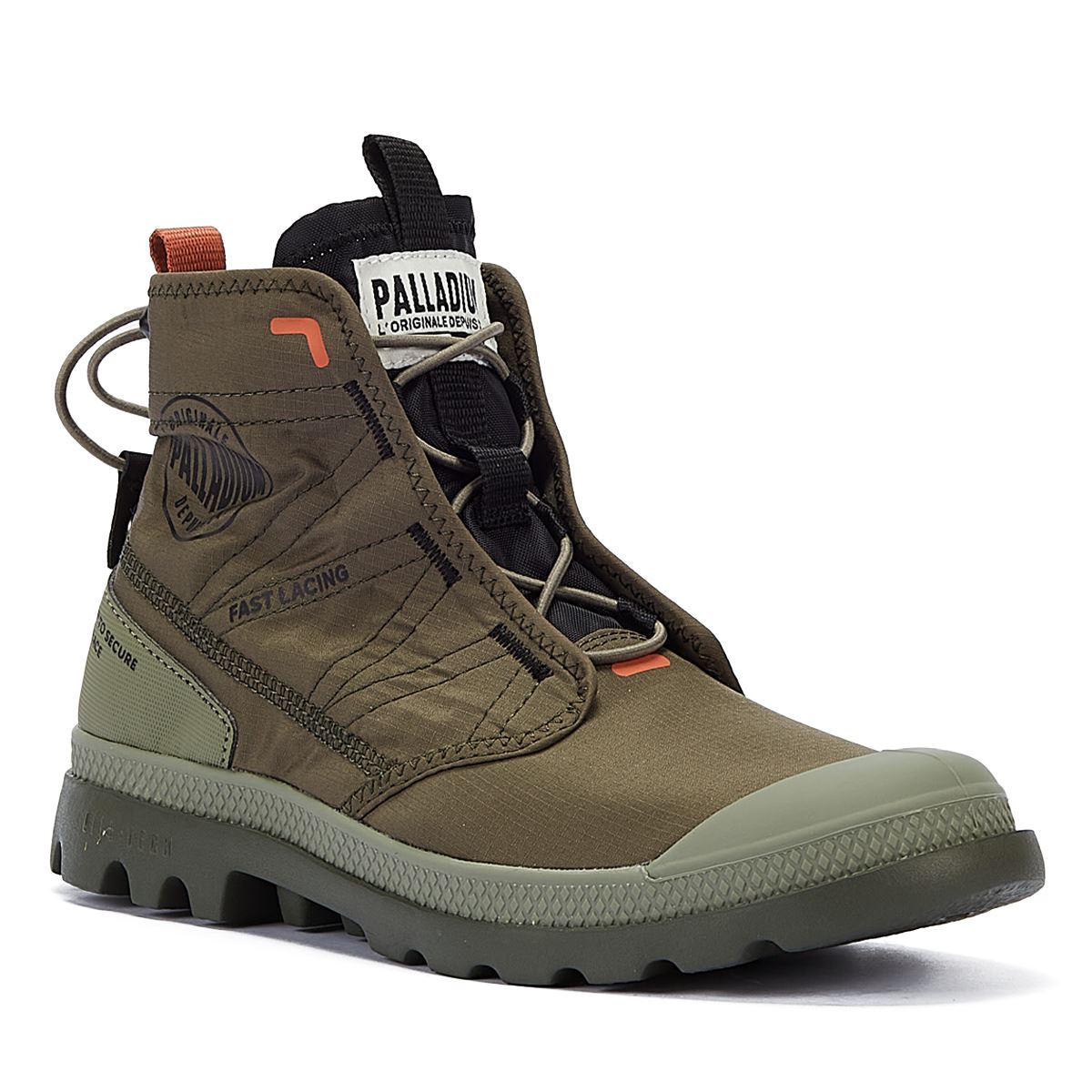 Palladium Pampa Travel Lite Bottes En Nylon Olive Pour Homme