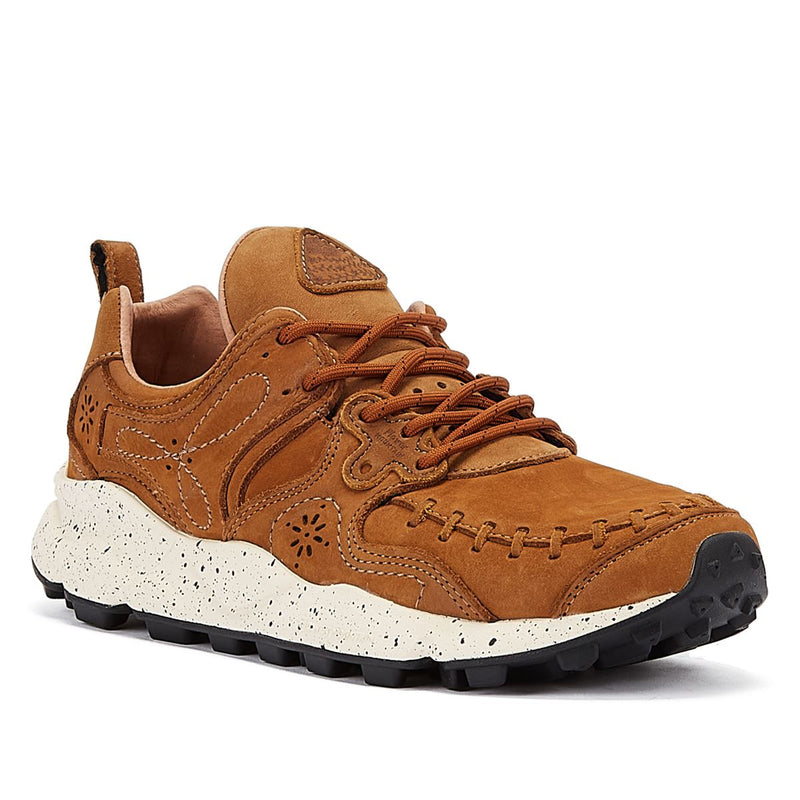 Flower Mountain Baskets Homme En Daim Marron Yamano