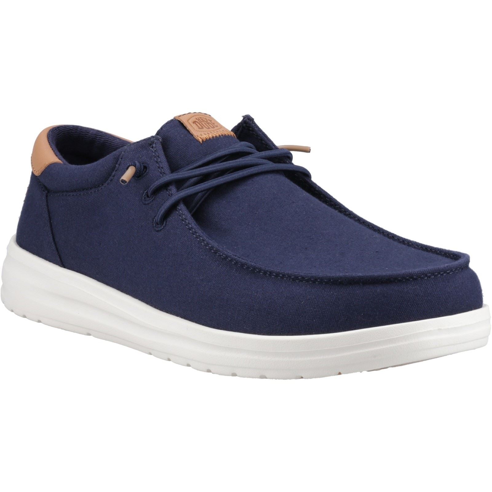 HEYDUDE Paul Canvas Chaussures Mocassins En Velours Homme Bleu Marine