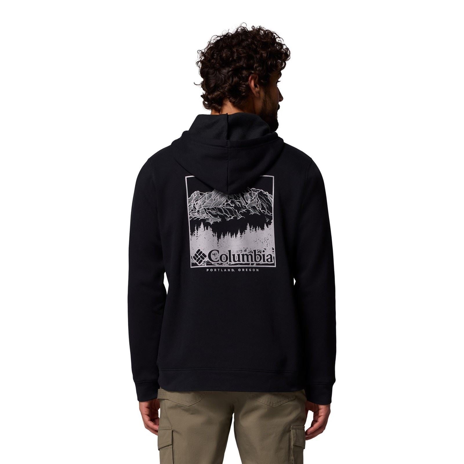 Columbia Columbia Trek Graphic Hoodie Sweat À Capuche Graphique Trek En Coton Pour Hommes, Noir