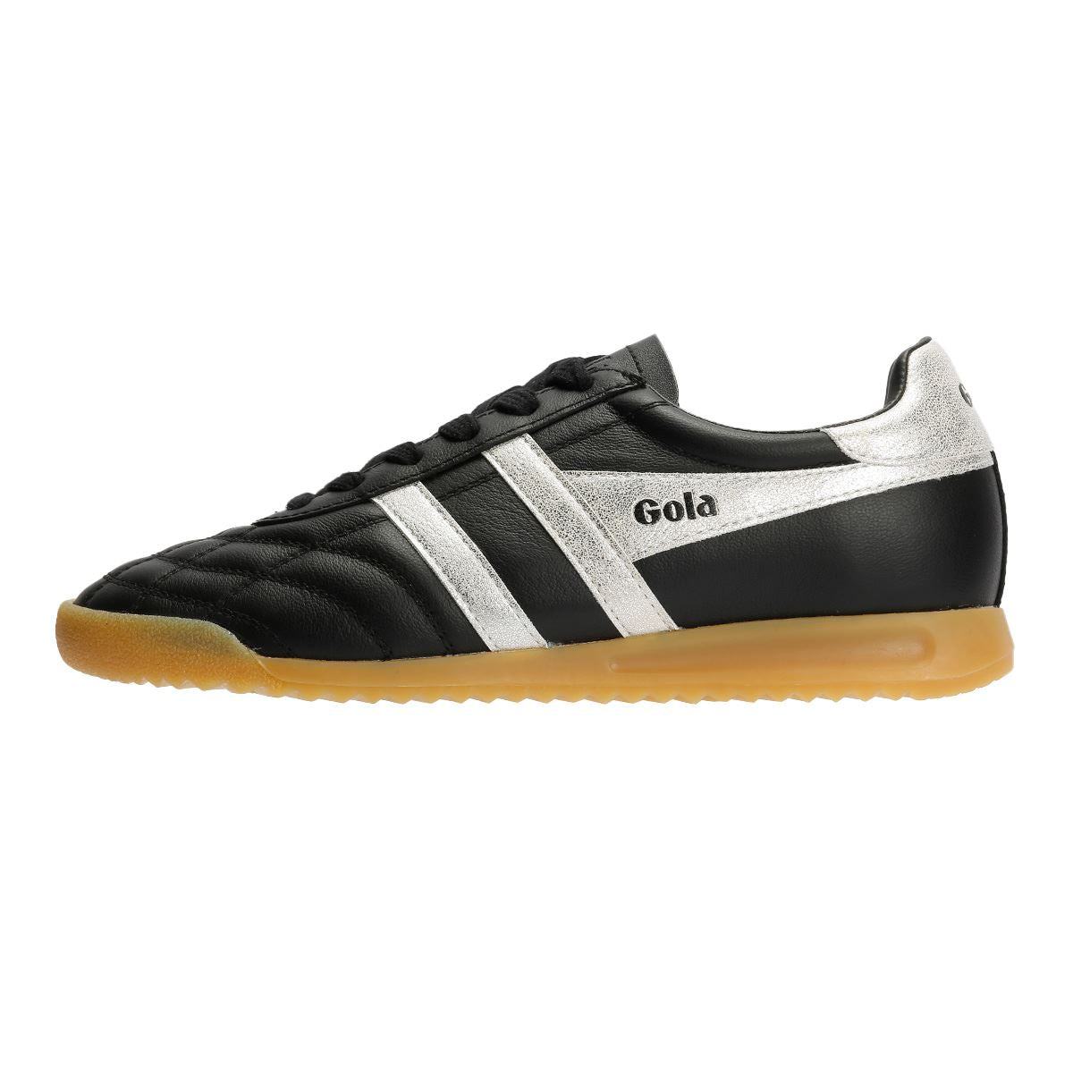 Gola Stadium Baskets Noires En Cuir Pour Femmes