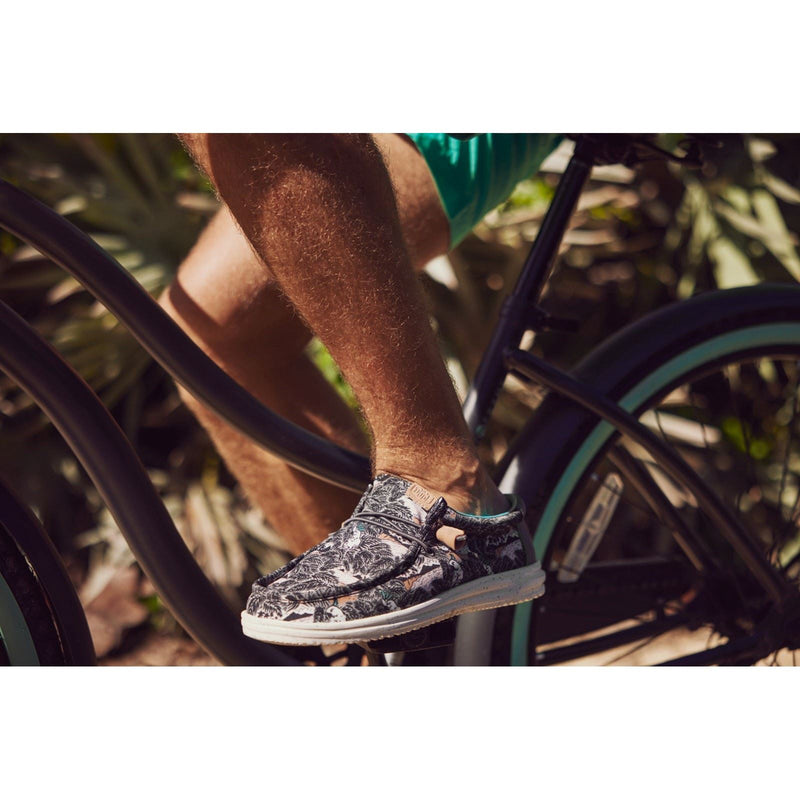 HEYDUDE Wally H2O Tropical Chaussures Bateau Tropicales Noires Pour Hommes