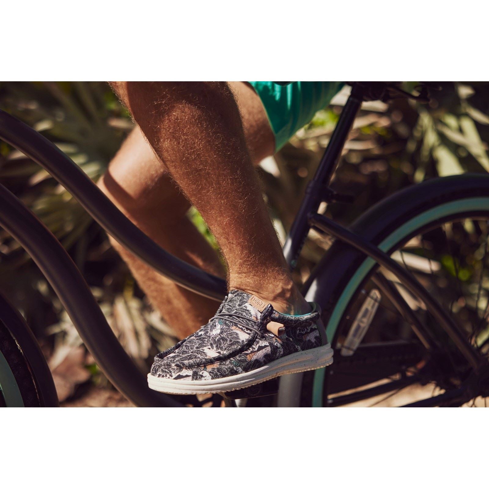 HEYDUDE Wally H2O Tropical Chaussures Bateau Tropicales Noires Pour Hommes
