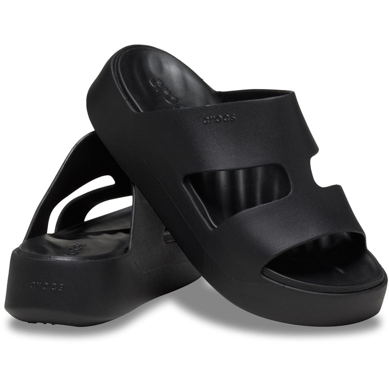 Crocs Getaway Platform H-Strap Crocs sandales noires pour Femmes en Thermoplastique