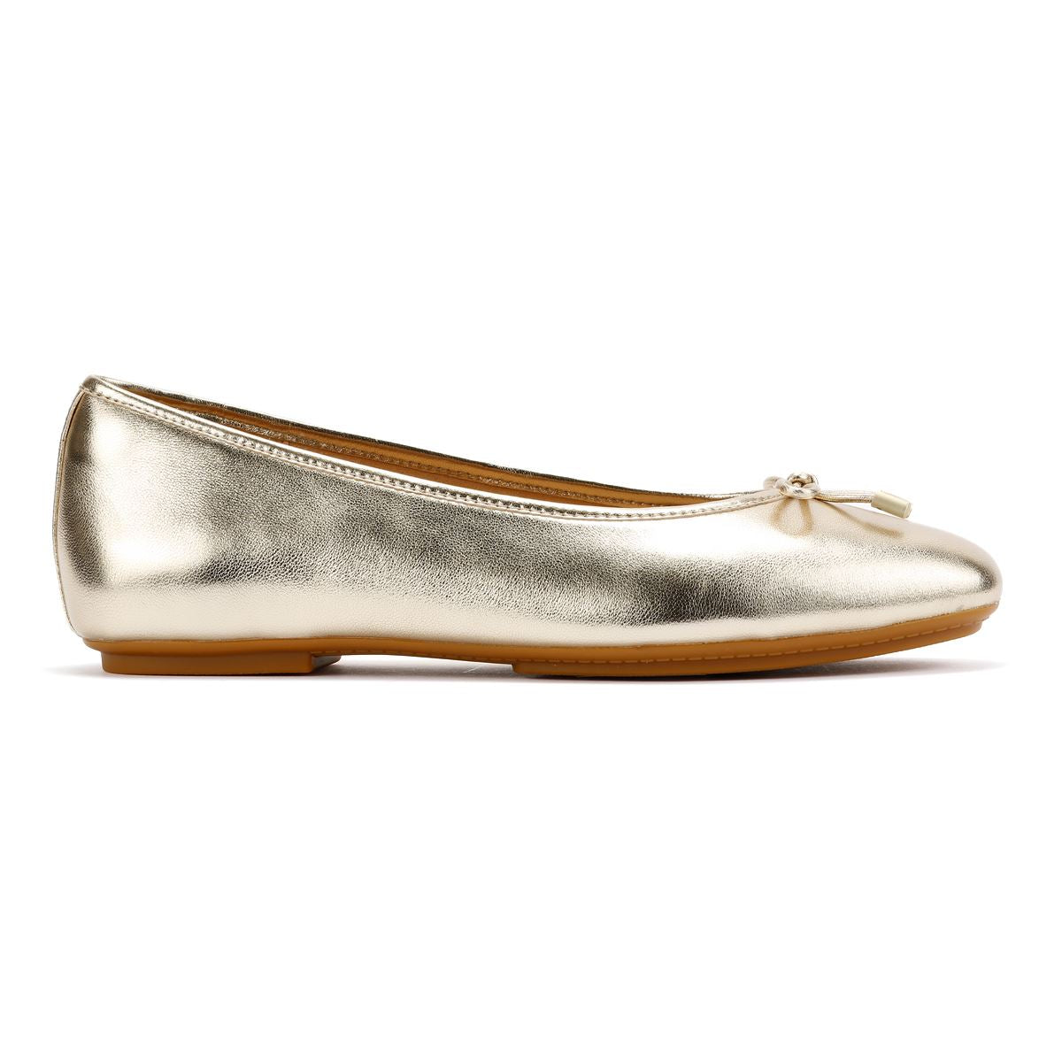 FitFlop Delicato Femmes Plates En Cuir Métallisé Doré