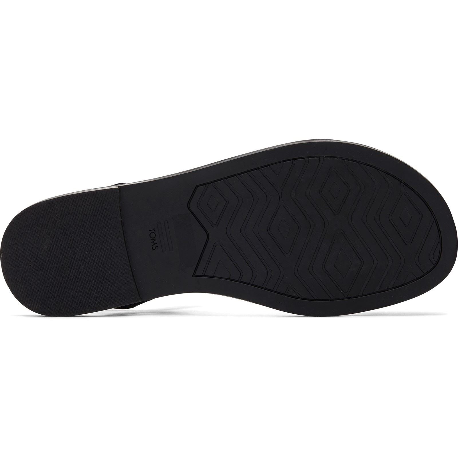 TOMS Kira Sandales Noires En Cuir Pour Femmes