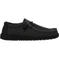 HEYDUDE Wally Sox Chaussures Bateau Noires En Micro-Suède Pour Homme.