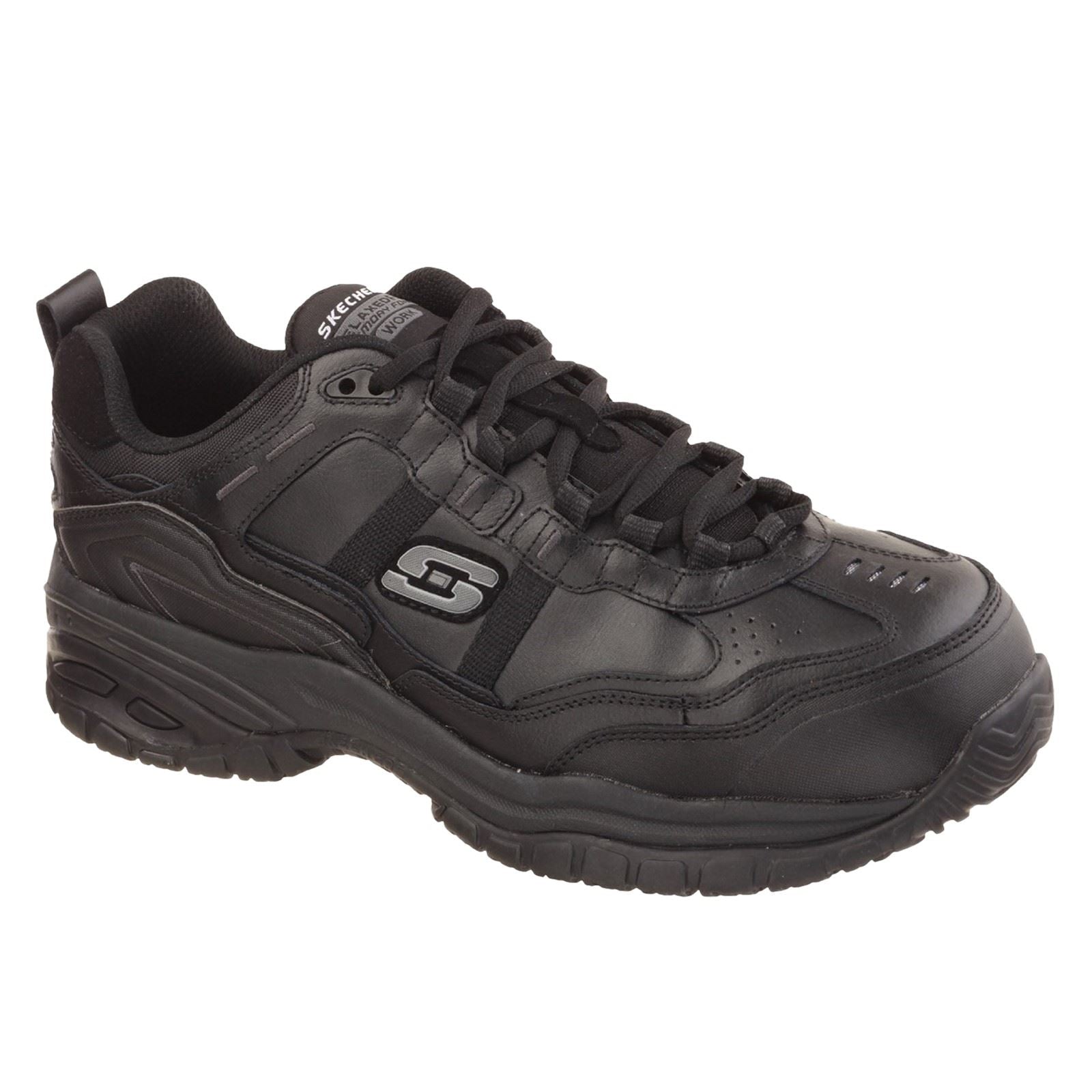 Skechers Workwear Soft Stride - Grinnell Basket De Sécurité Noires Pour Hommes Suede