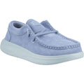 HEYDUDE Wendy COMF Suede Chaussures Mocassins En Cuir Pour Femmes, Denim Délavé/Bleu Nuage