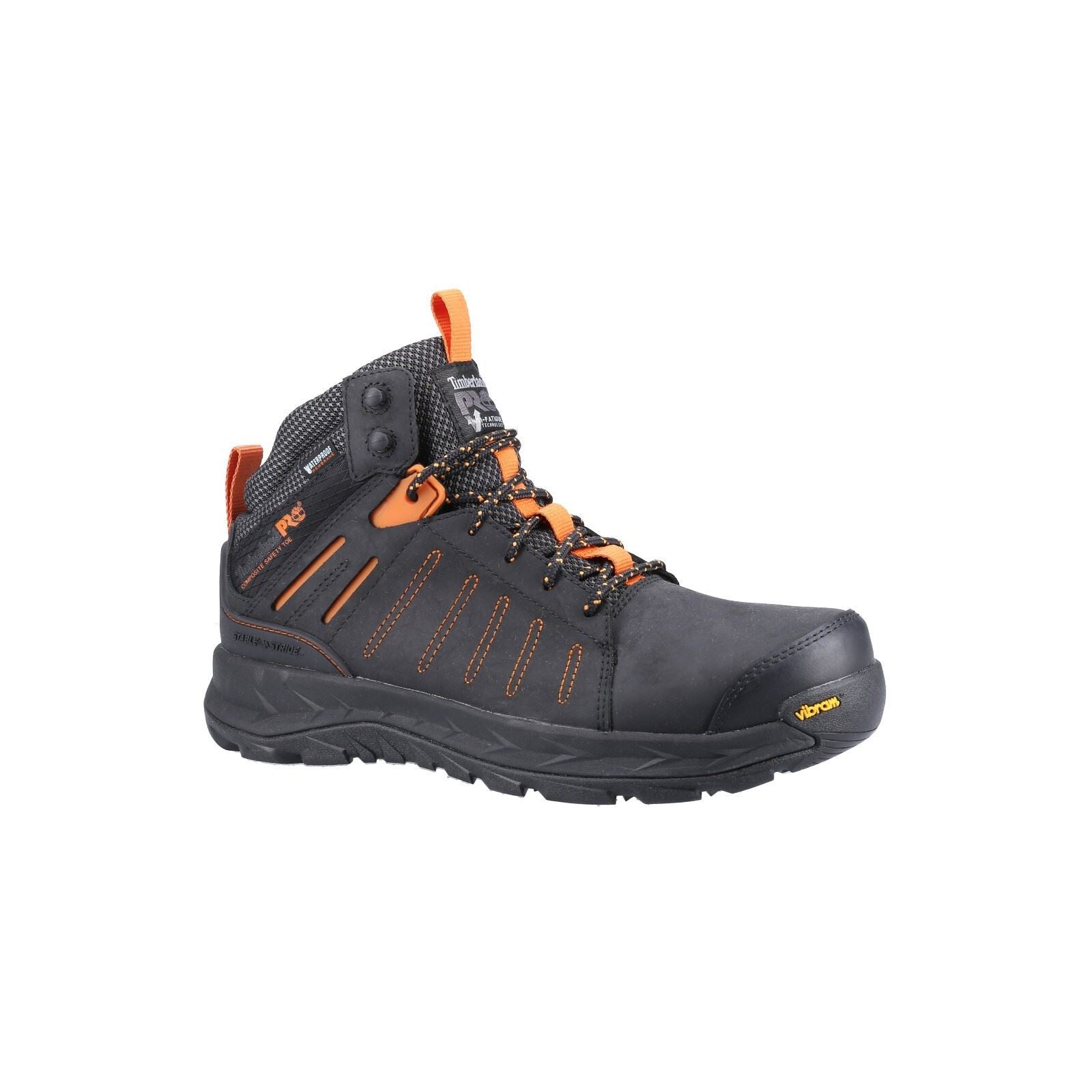 Timberland Pro Bottes De Sécurité En Cuir Noir Trailwind