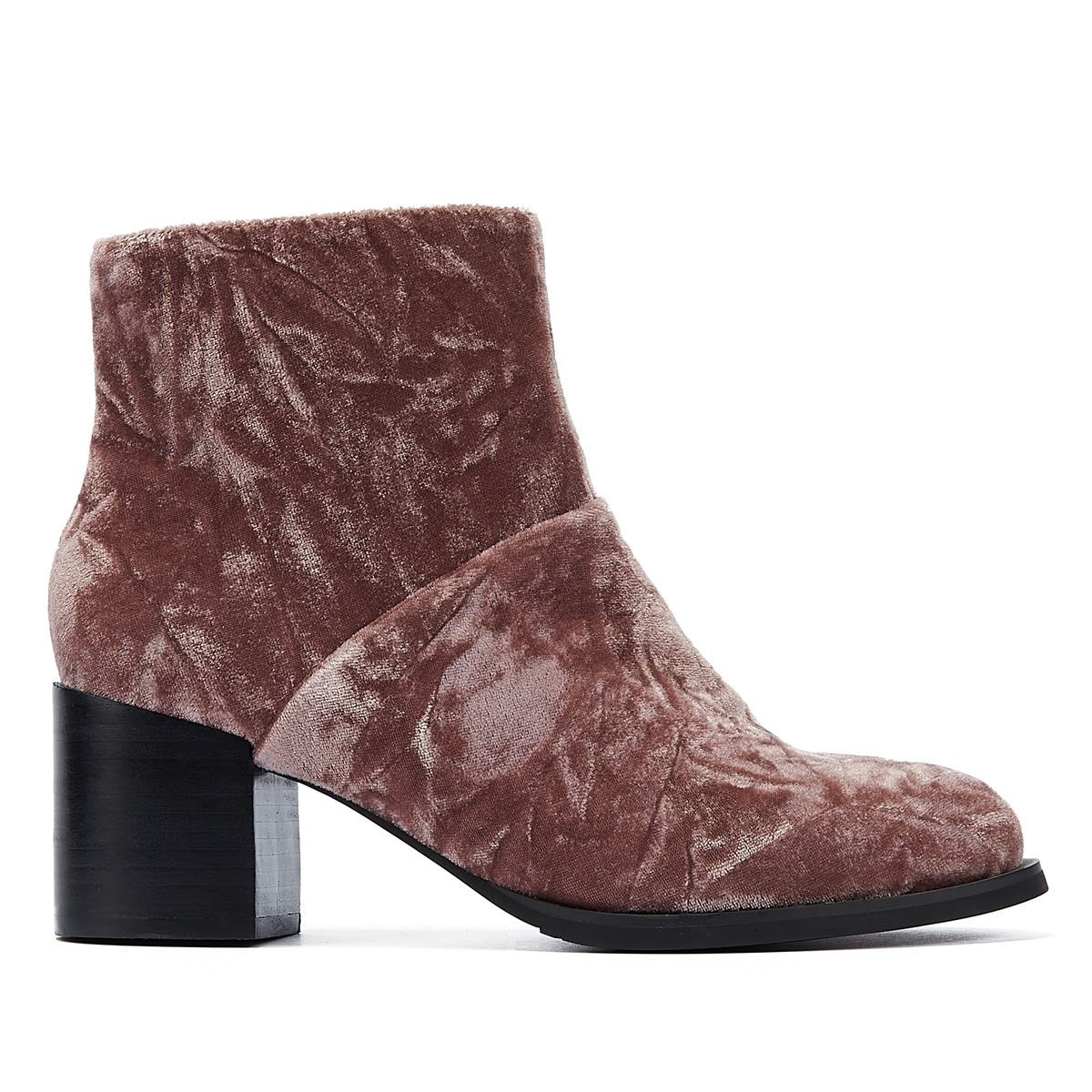 Shoe The Bear Ceci Bottes Marron Pour Femmes En Velours Profond Blush