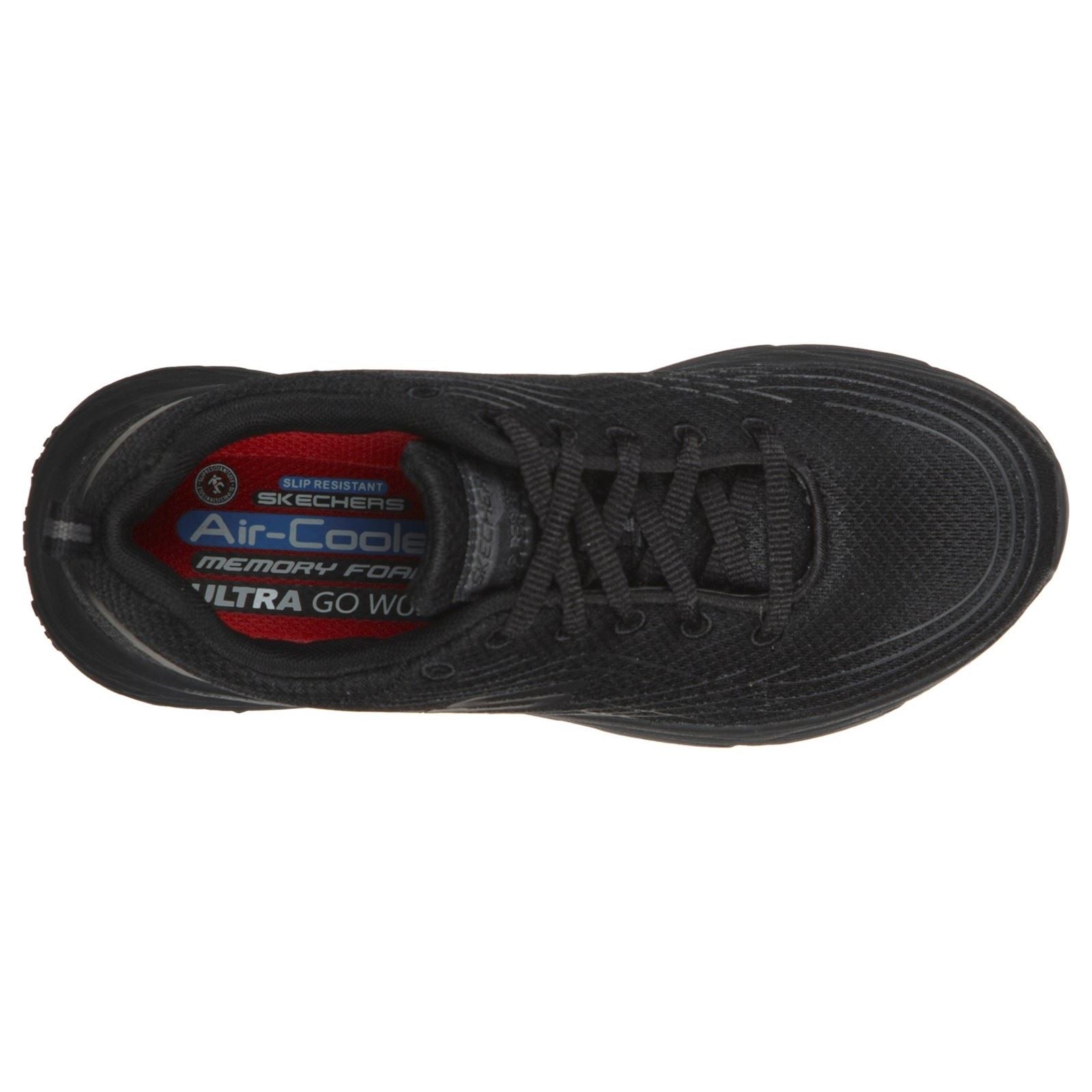 Skechers Workwear Max Cushioning Elite Sr Baskets De Sécurité Noires En Textile Pour Femmes