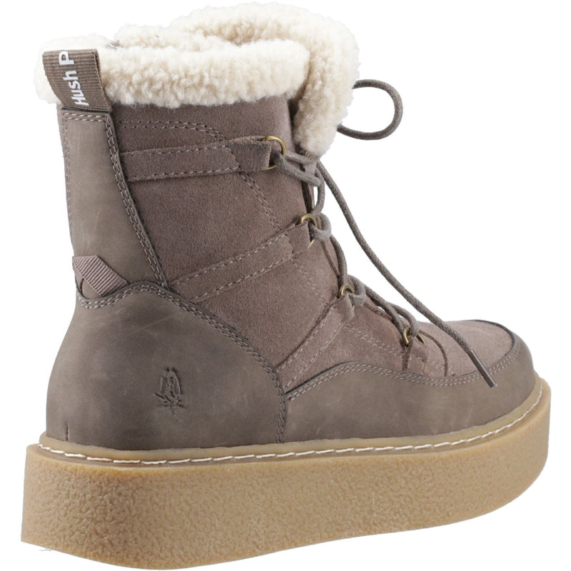 Hush Puppies Bronte Femmes Suède Bottes De Mi-mollet D'hiver Taupe