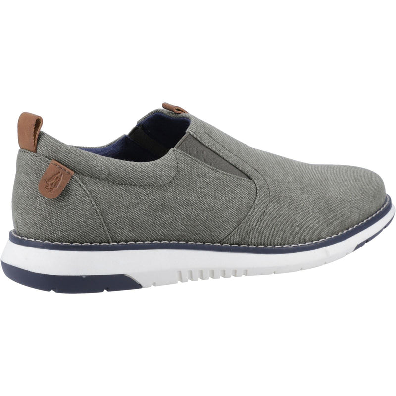 Hush Puppies Benny Chaussures Bateau Pour Hommes En Toile Kaki