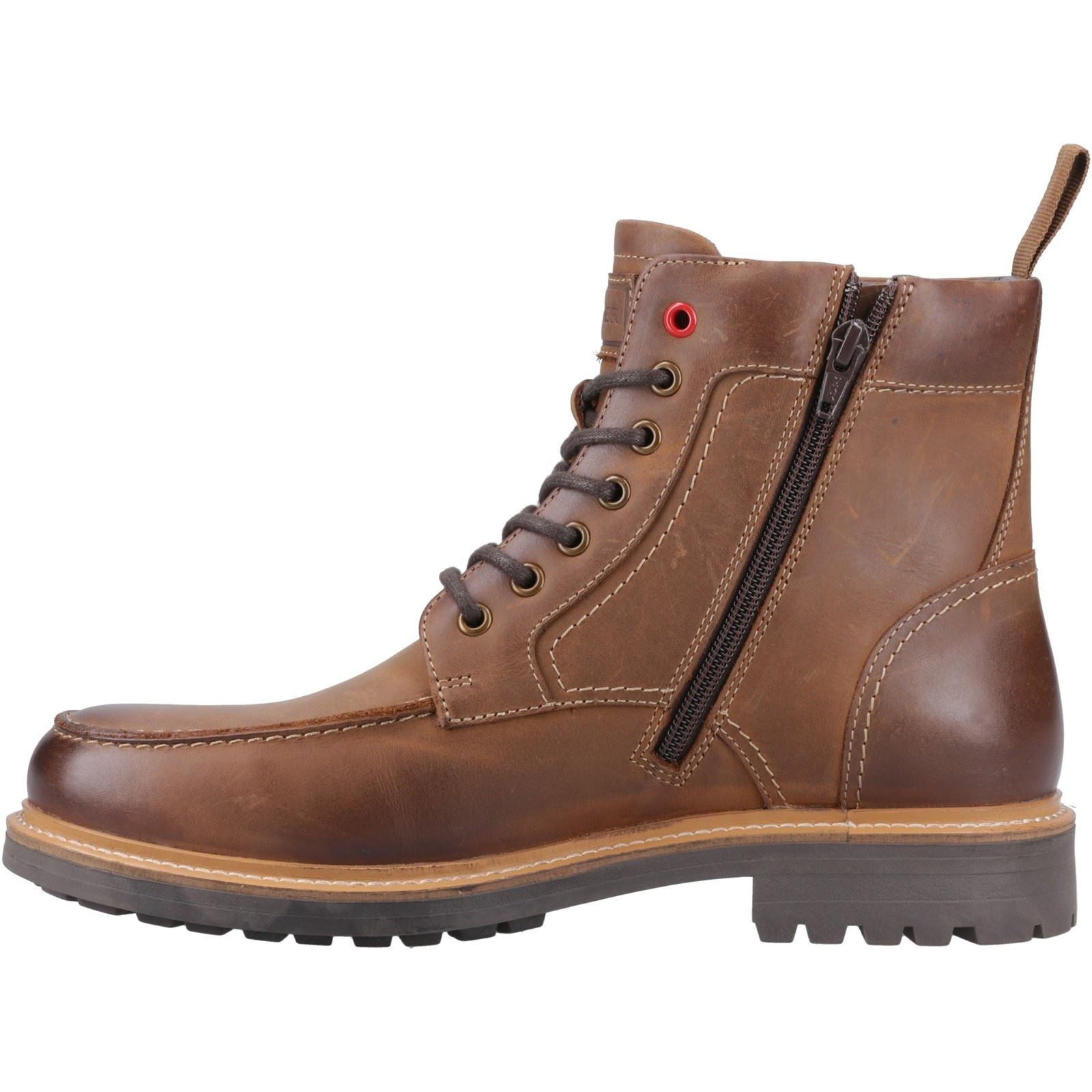 Hunter Shaws Bottes Navettes En Cuir Pour Hommes De Couleur Marron Foncé
