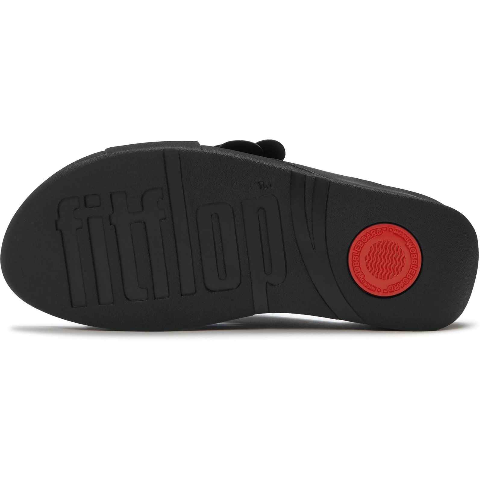 Fitflop Lulu Flower Sandales Noires En Polyuréthane Pour Femmes