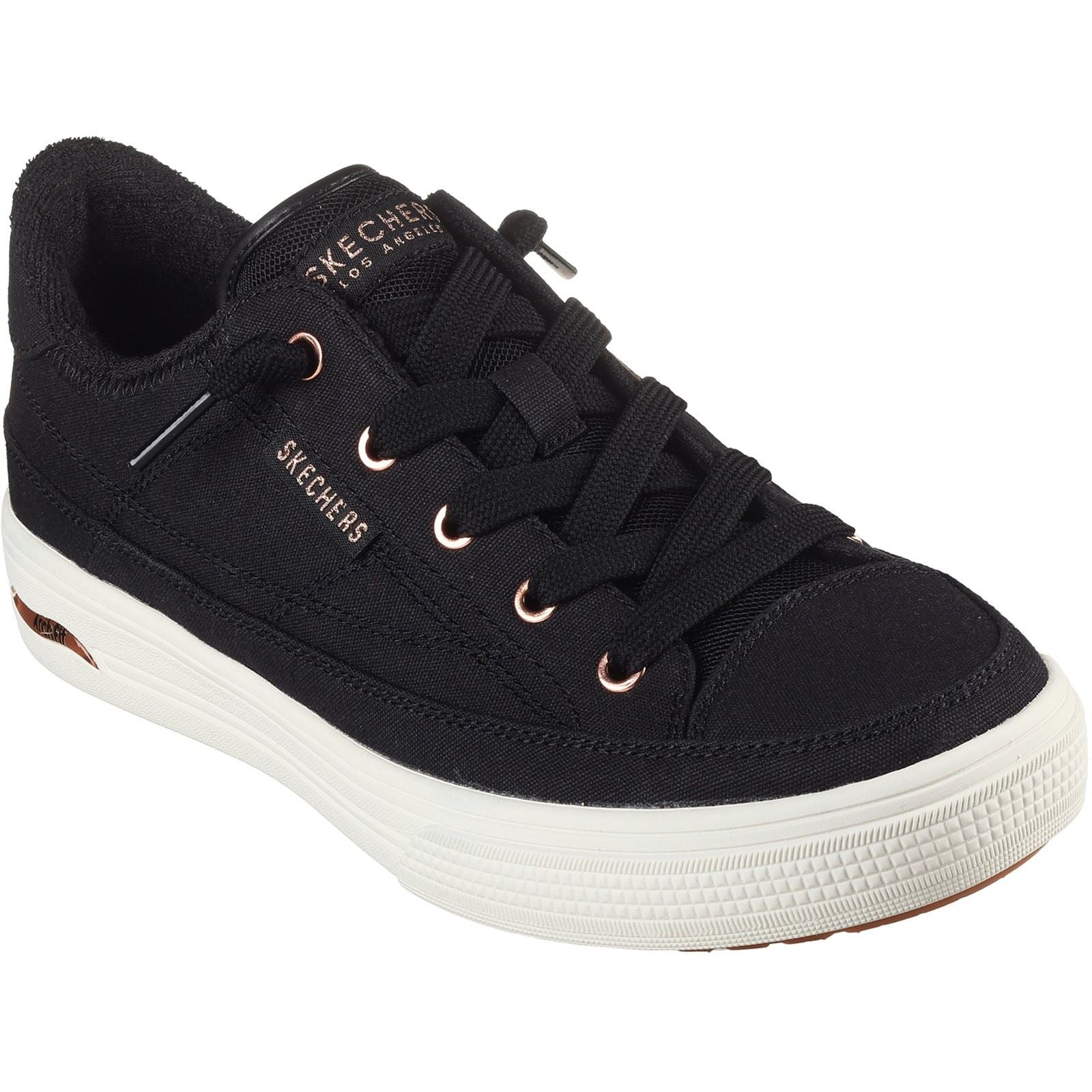 Skechers Arch Fit Arcade - Meet Ya There Baskets Noires En Textile Pour Femmes
