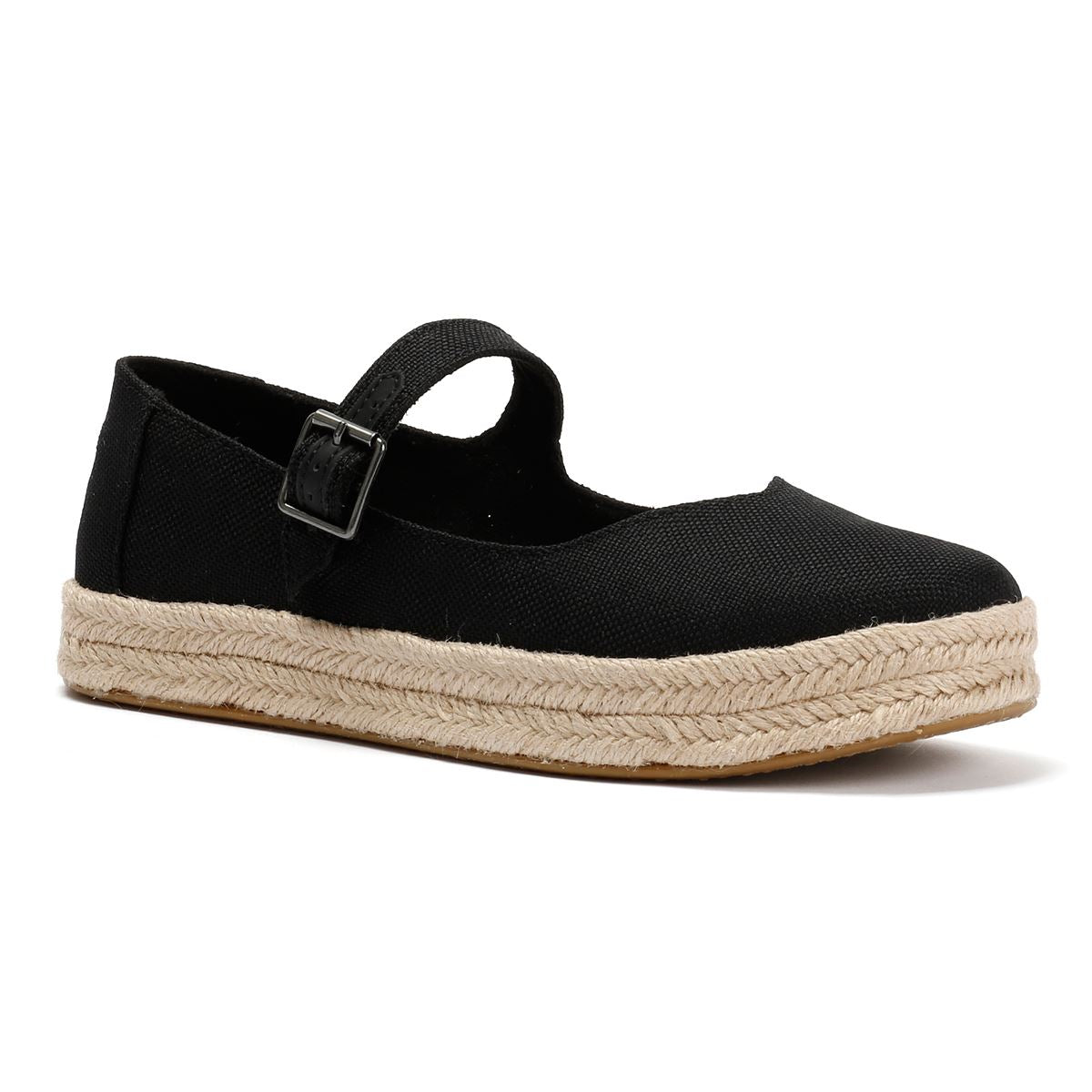TOMS Carolina Mary Jane Espadrilles Noires En Textile Pour Femmes