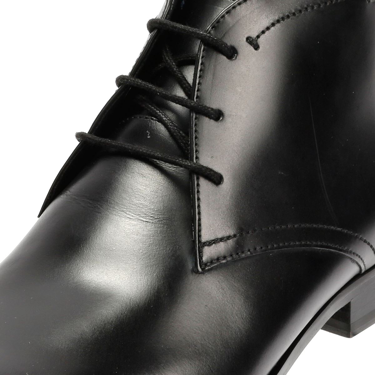 Ben Sherman London Bottes Noires En Cuir Pour Hommes