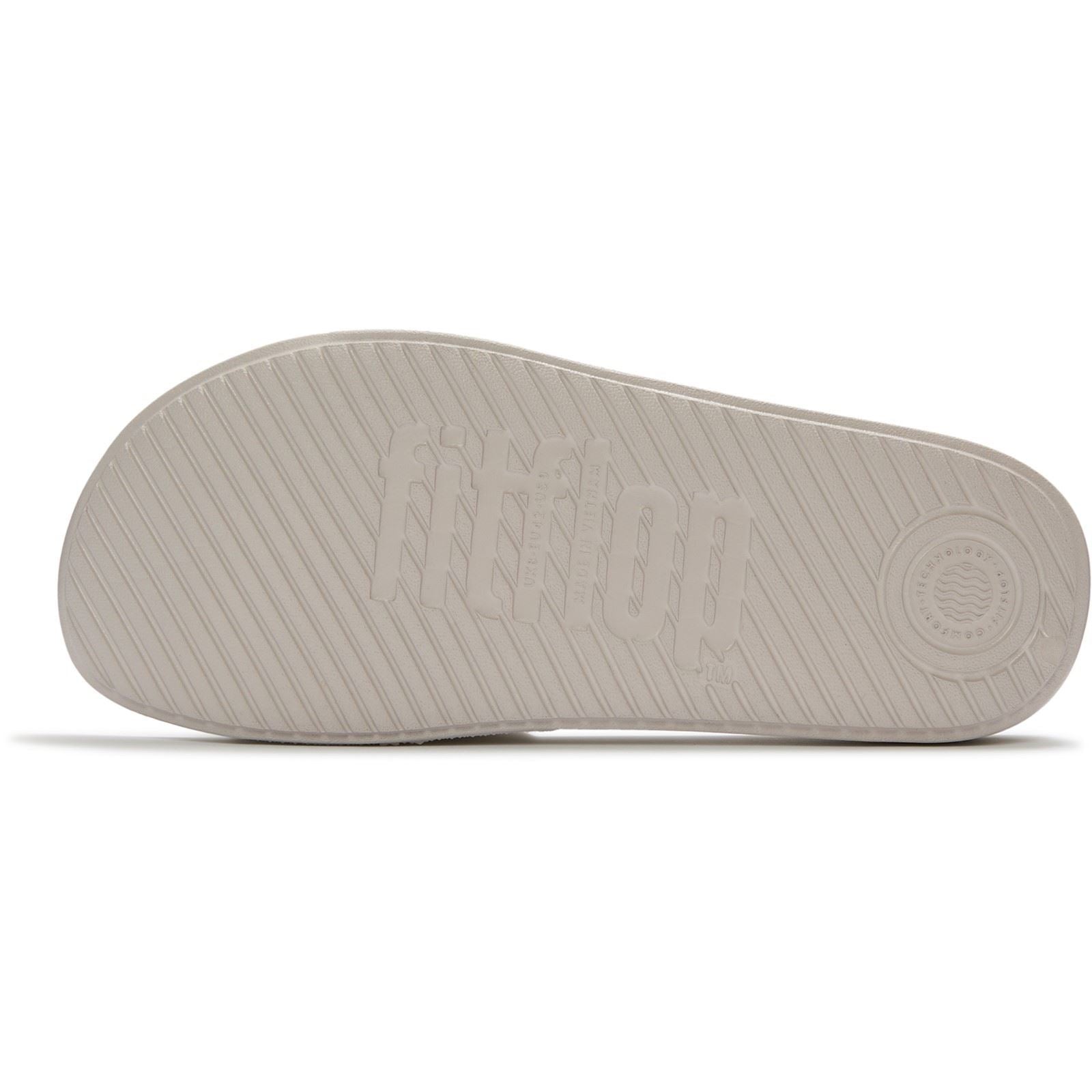 Fitflop iQushion Pool Claquettes Gris Pâle Pour Homme En Polyuréthane