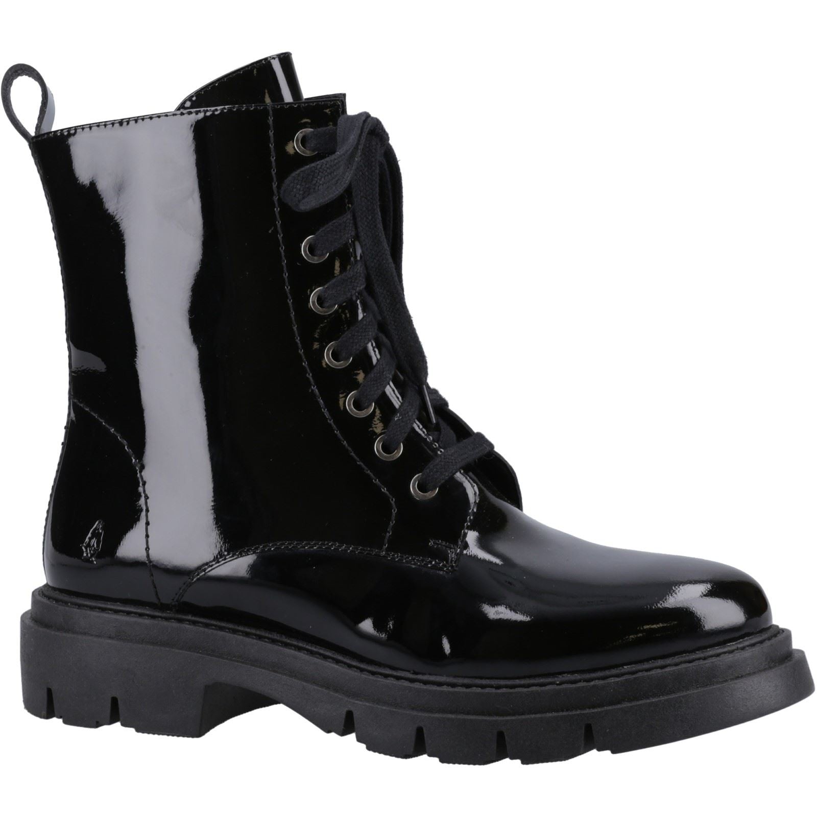 Hush Puppies Rhea Bottes En Cuir Noires Pour Femmes