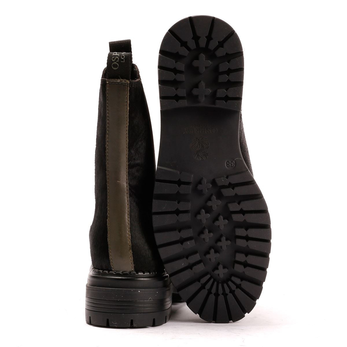Osprey London The Hampton Chelsea Bottes Noires En Cuir Pour Femmes