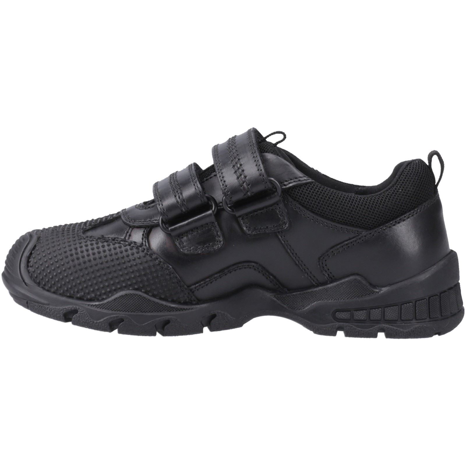 Hush Puppies Tristen Chaussures Noires Pour Garçons En Cuir