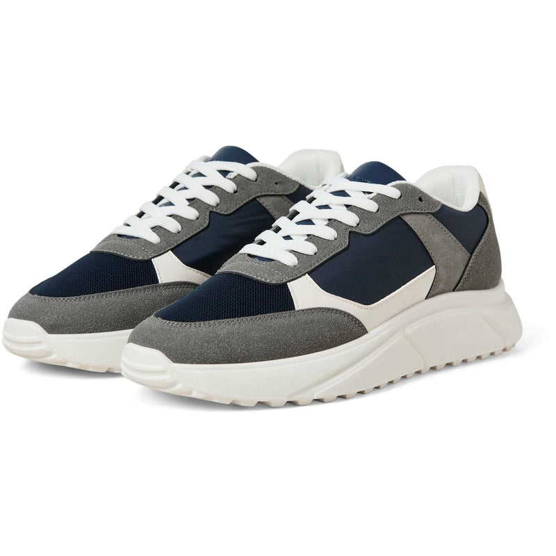 Jack & Jones Aspire Runner Baskets Pour Hommes En Polyuréthane Castlerock/Navy Blazer