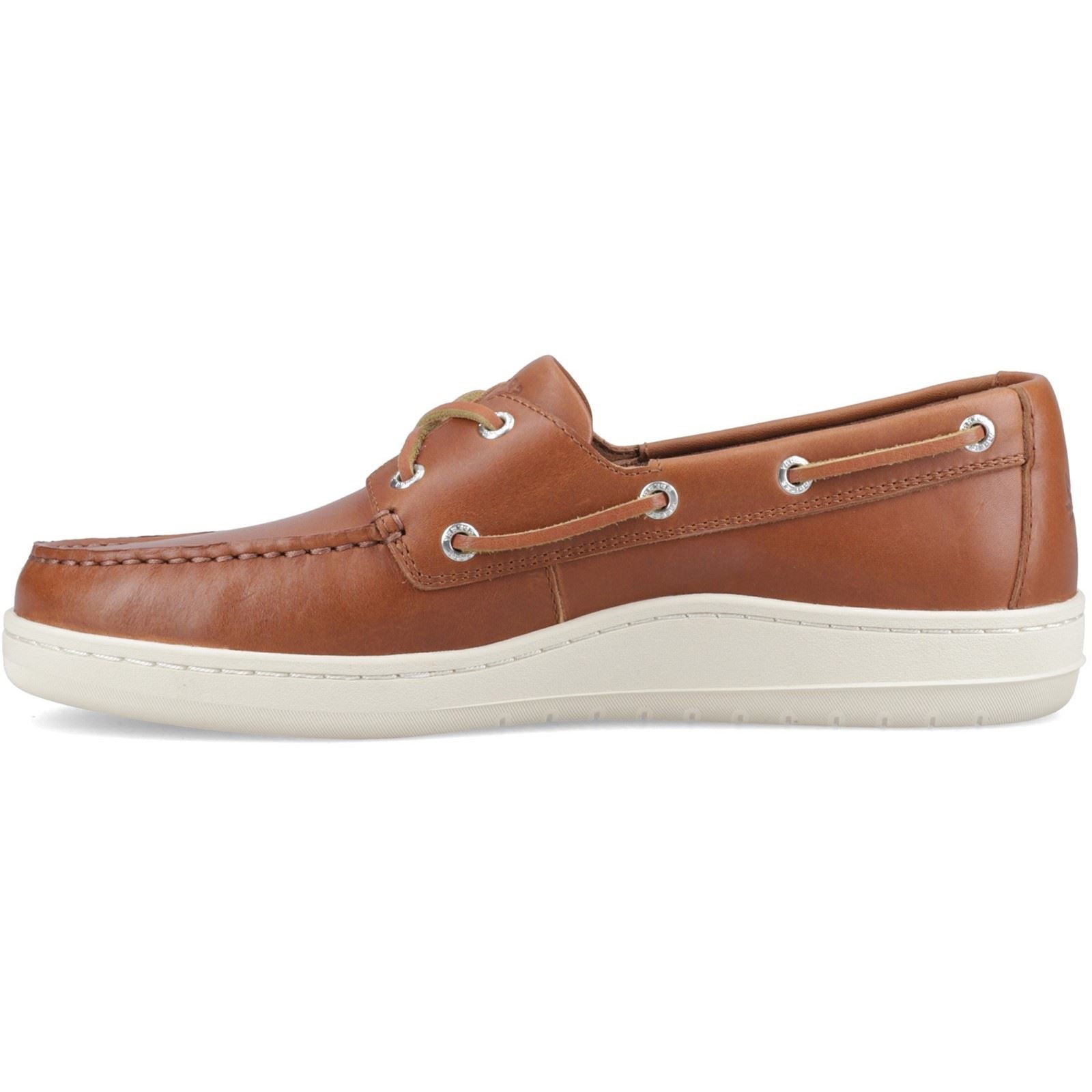 Sperry Strake 2-Eye Boat Chaussures Bateau En Cuir Pour Hommes Ouvertes Couleur Tan