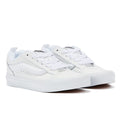 Vans Baskets Blanches En Cuir Véritable Pour Femmes Knu Skool