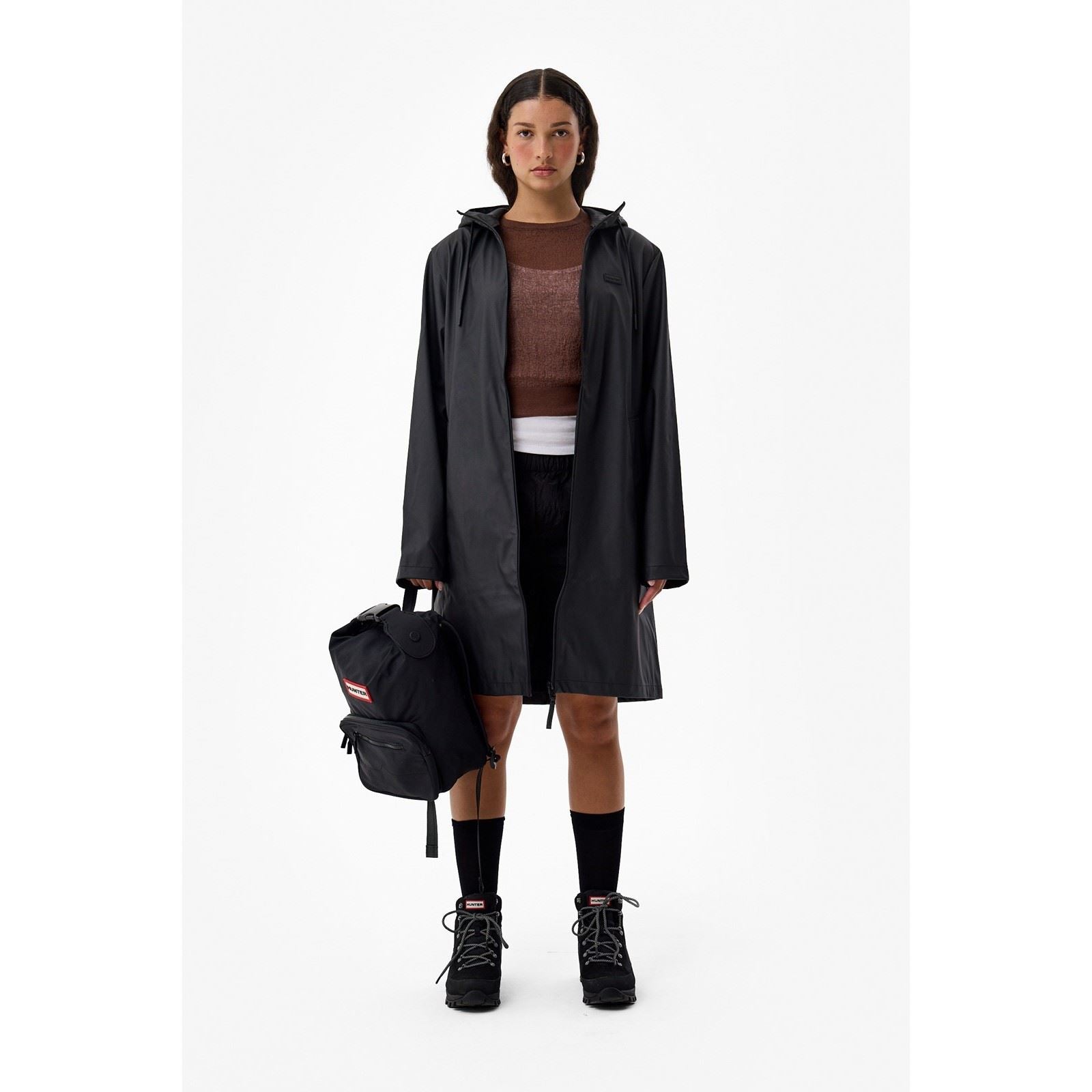 Hunter Andrea Manteau De Pluie Noir Unisexe Pour Adultes