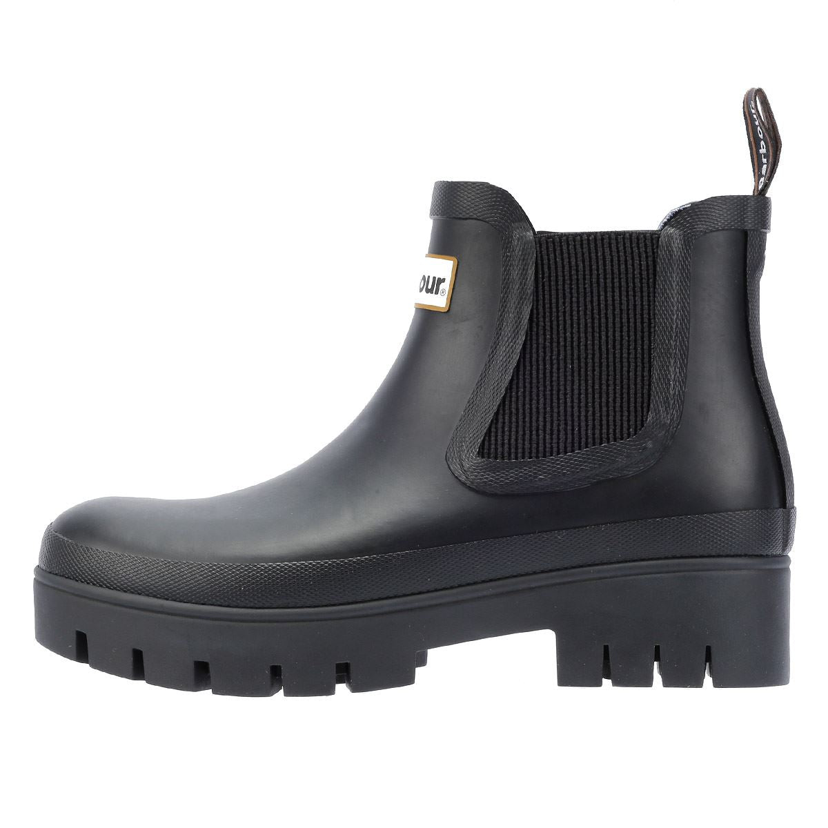 Barbour Halton Bottes En Caoutchouc Noires Pour Femmes