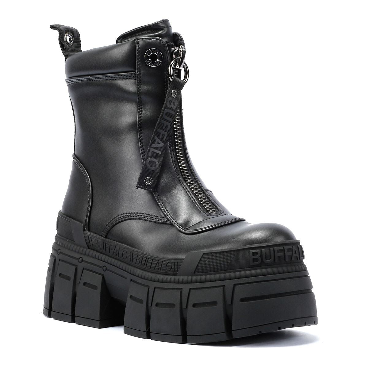 Buffalo Gospher Zip bottes noires pour femmes