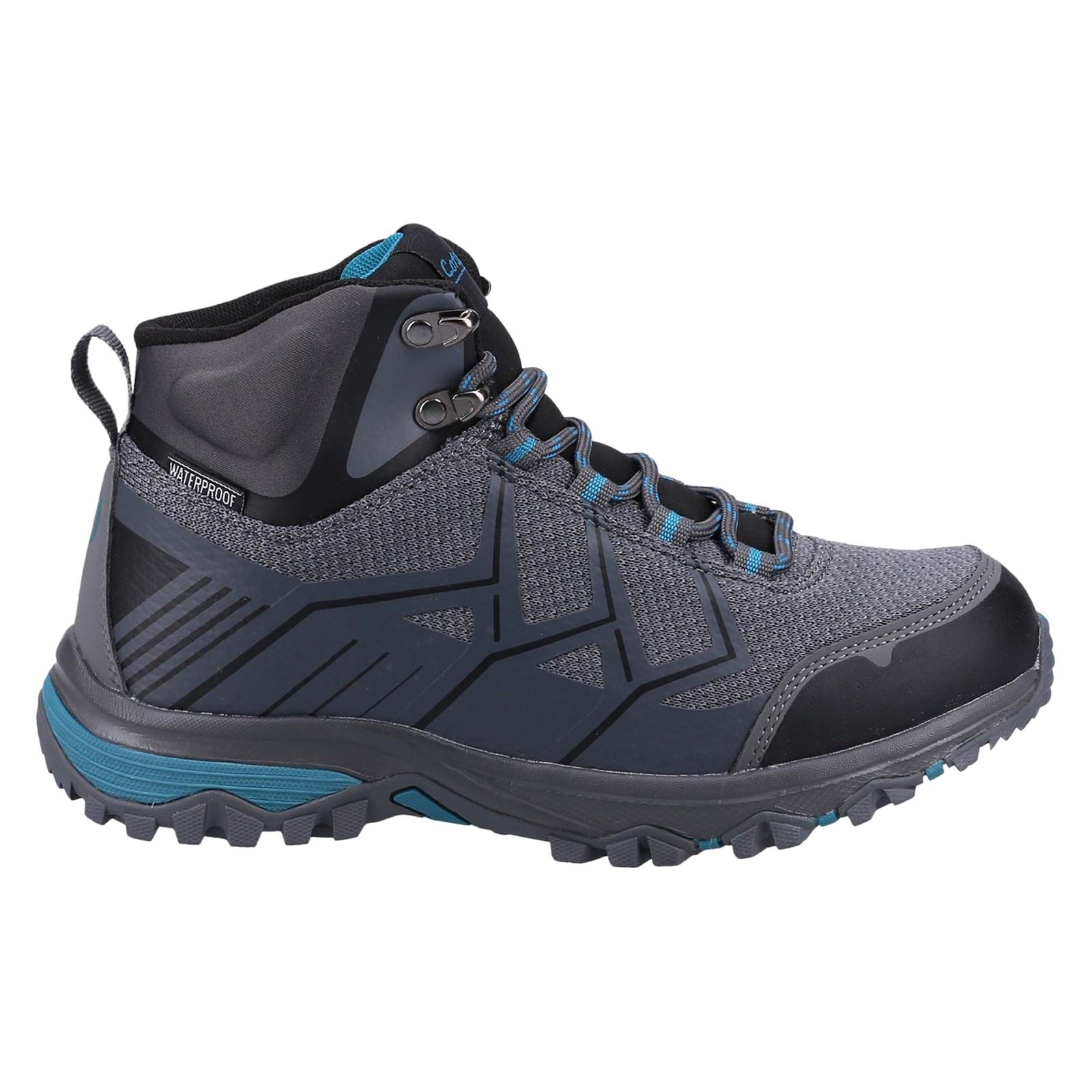 Cotswold Wychwood Mid Bottes De Randonnée Grises/bleues En Rpet Et Mesh Pour Femme