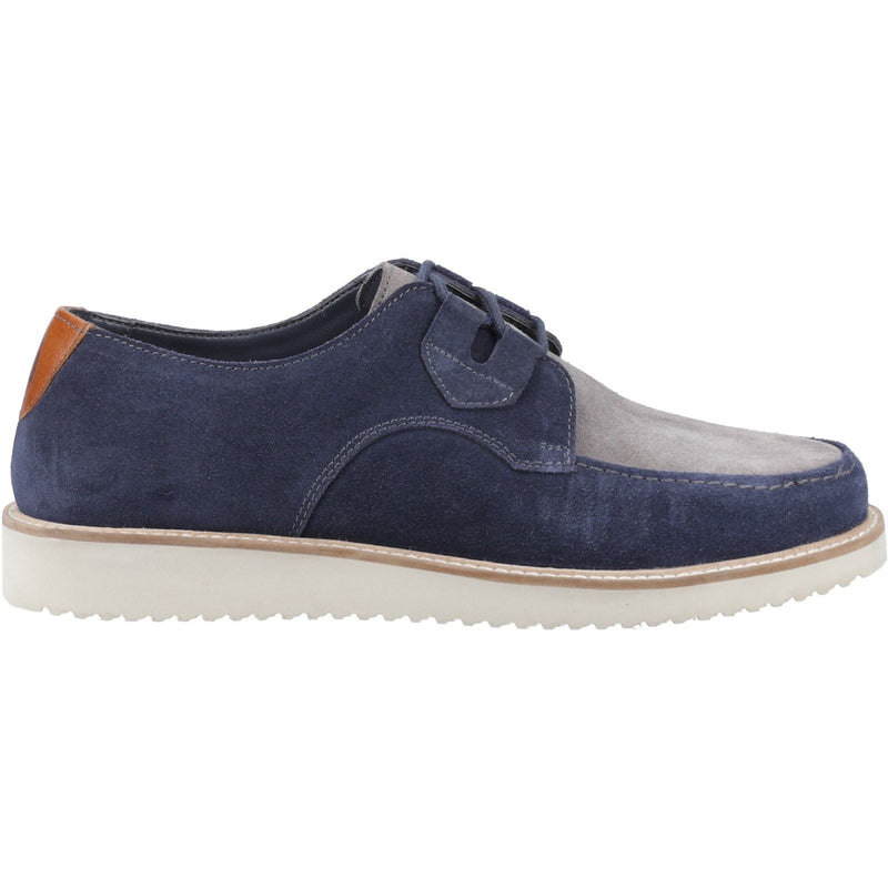 Hush Puppies Orion Chaussures À Lacets Pour Hommes En Suède Bleu Marine/Gris