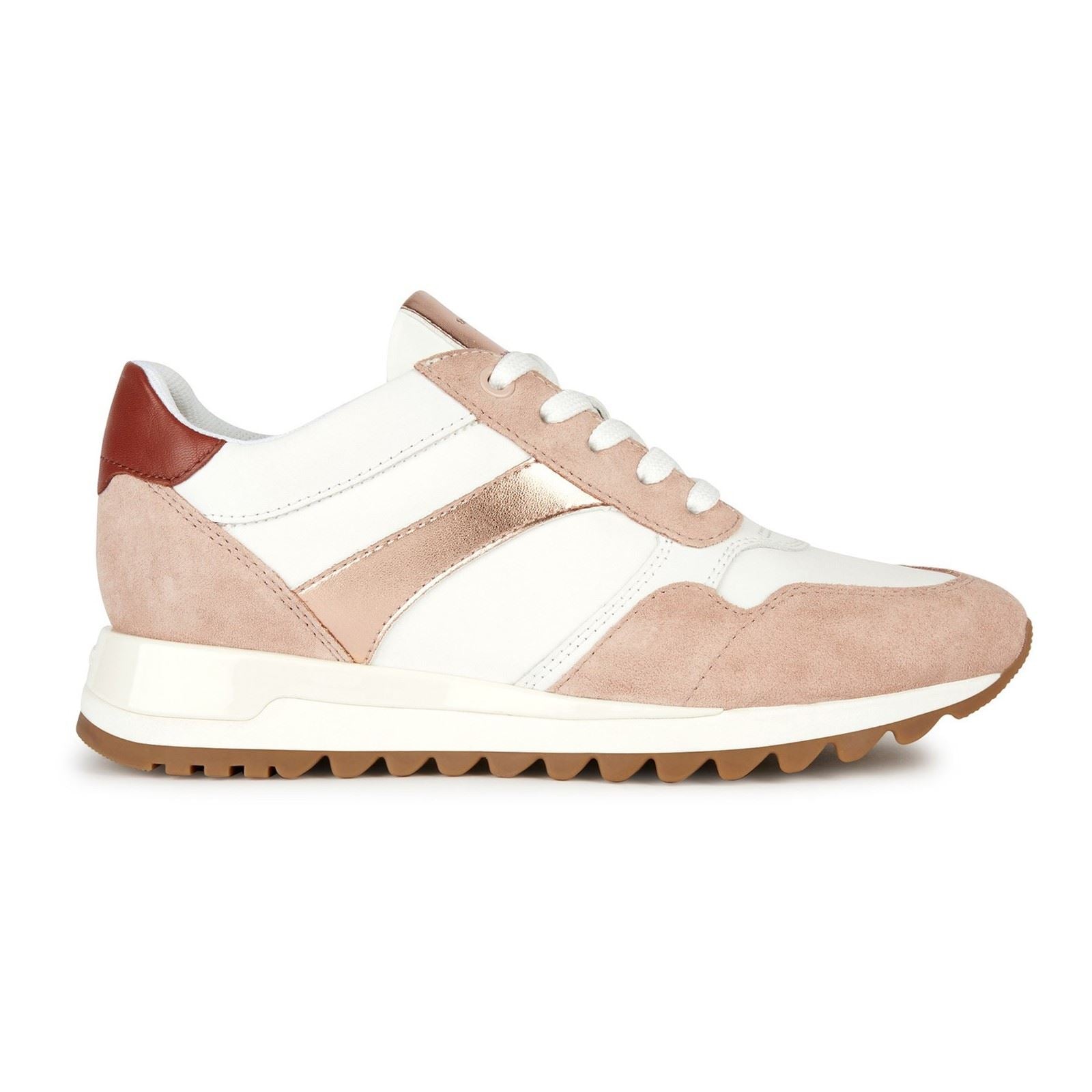 Geox D Tabelya Baskets Pour Femmes De Couleur Nude/Blanc